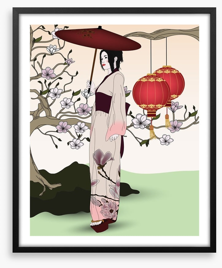 Geisha in the garden