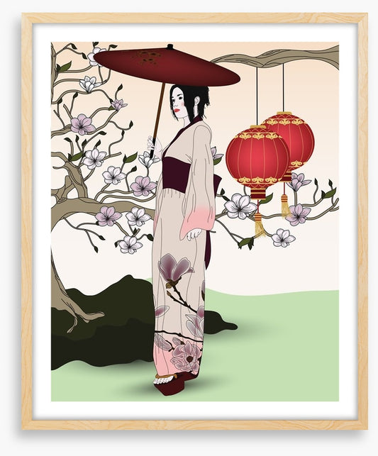 Geisha in the garden