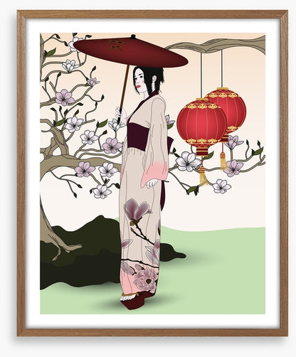 Geisha in the garden