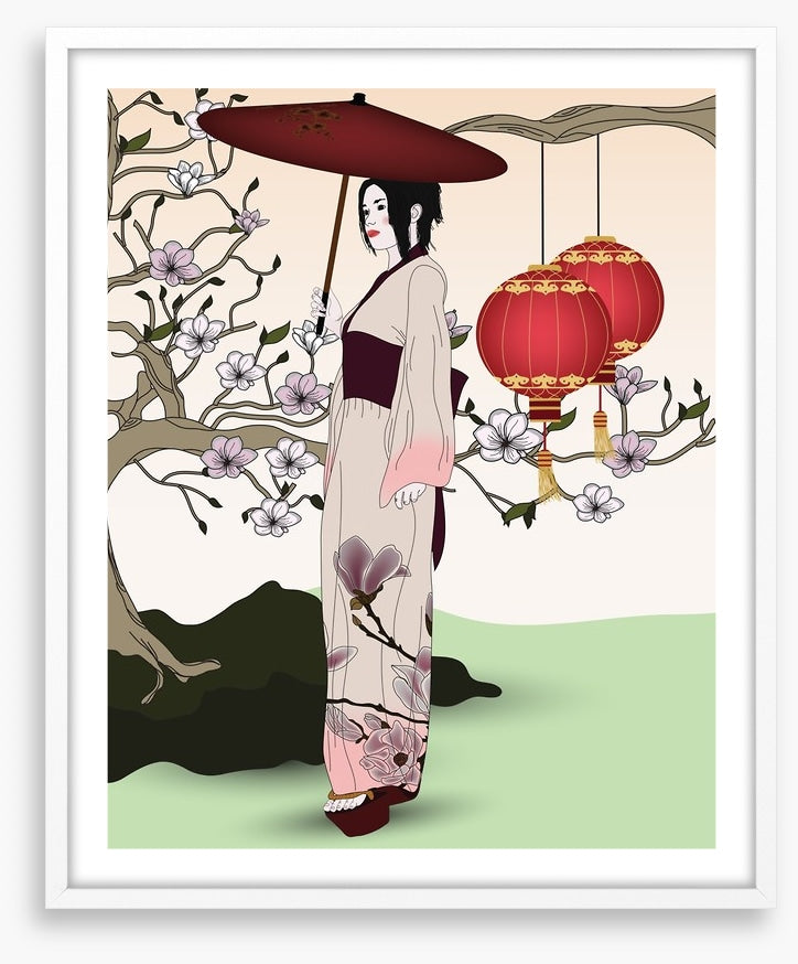 Geisha in the garden