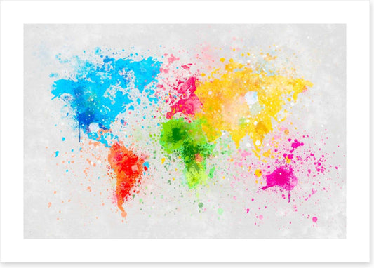 Rainbow splatter map