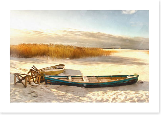 By the ice lake