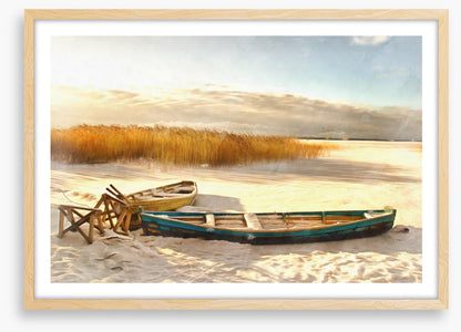 By the ice lake