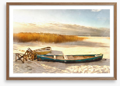 By the ice lake