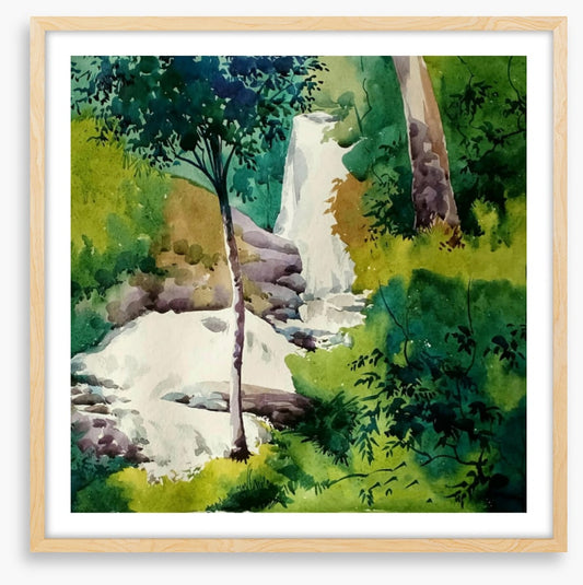 Green grass falls