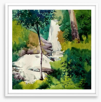 Green grass falls