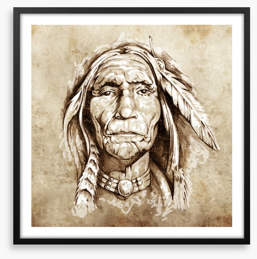 Portrait of a native American