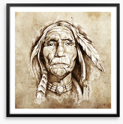 Portrait of a native American
