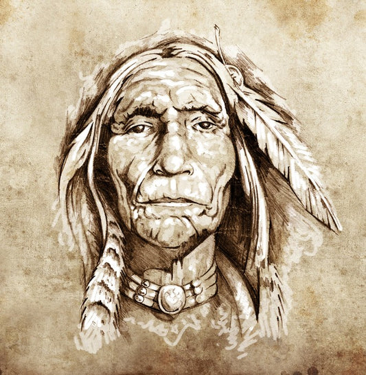 Portrait of a native American