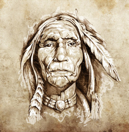 Portrait of a native American
