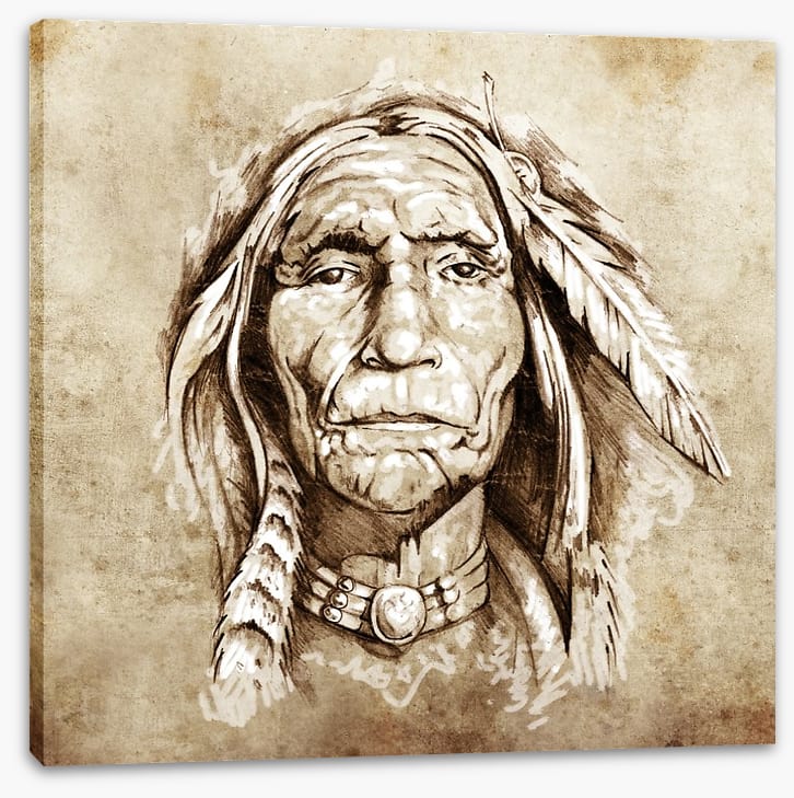 Portrait of a native American
