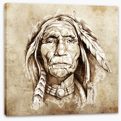 Portrait of a native American