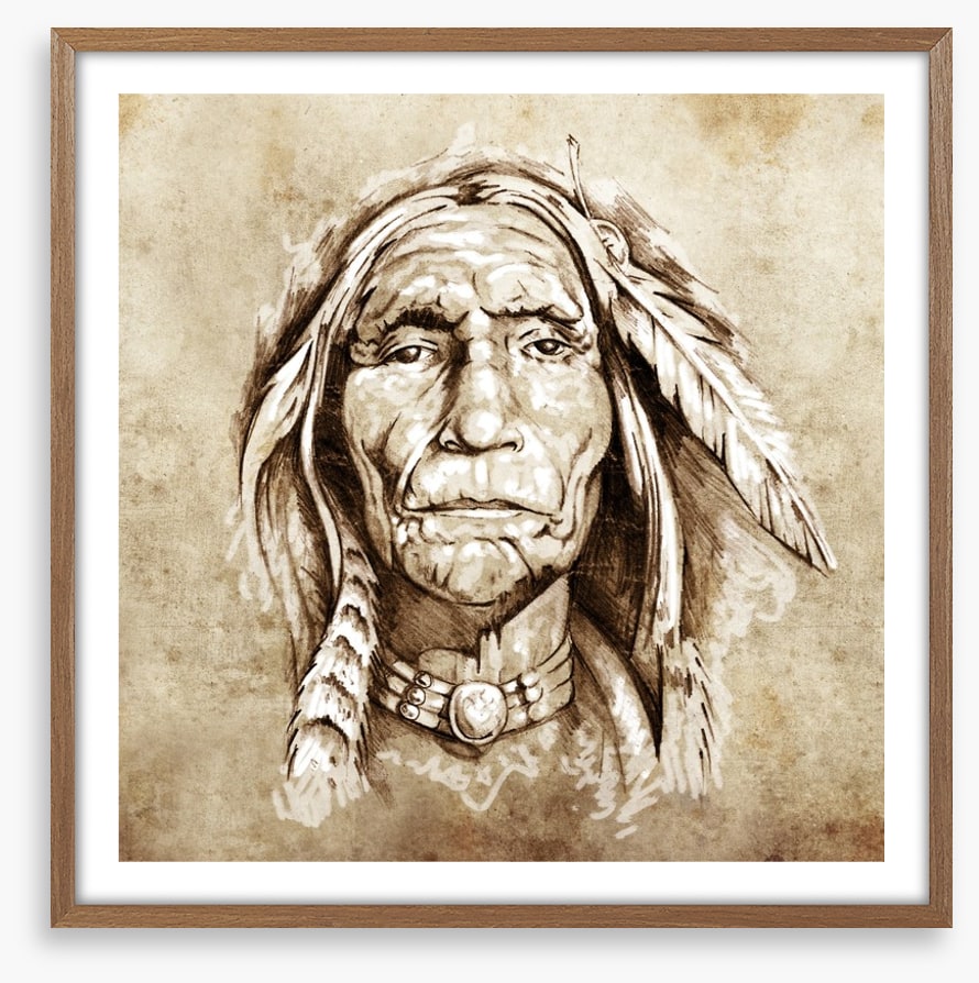 Portrait of a native American