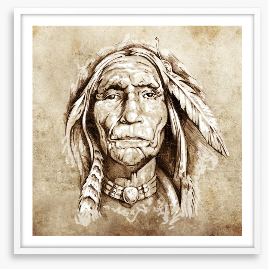 Portrait of a native American