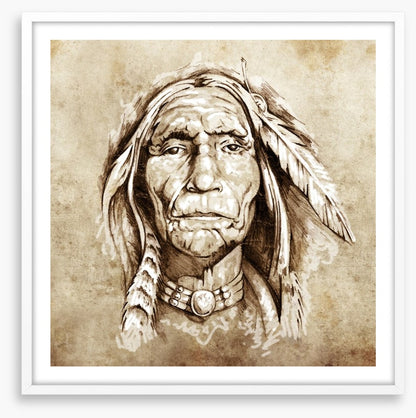 Portrait of a native American