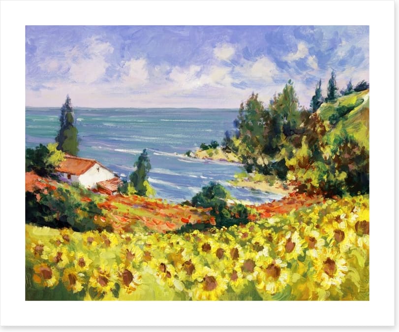 Sunflowers by the sea