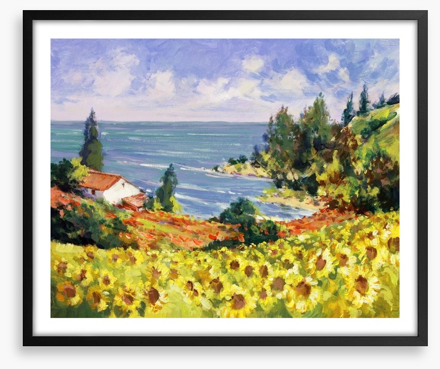 Sunflowers by the sea