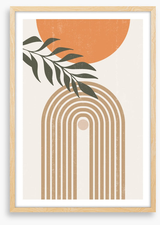 Retro rainbow leaves