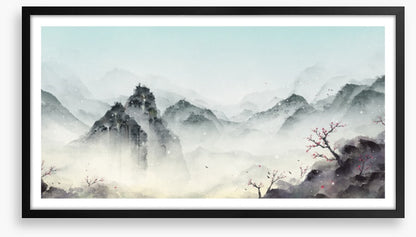 Mountain mist snow