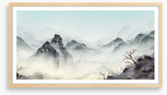 Mountain mist snow
