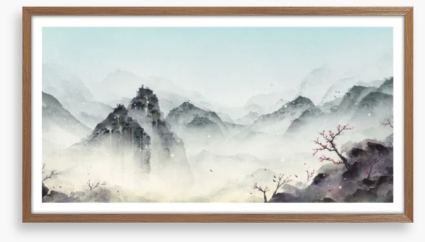 Mountain mist snow