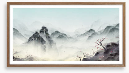 Mountain mist snow