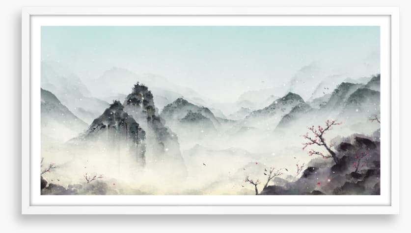 Mountain mist snow