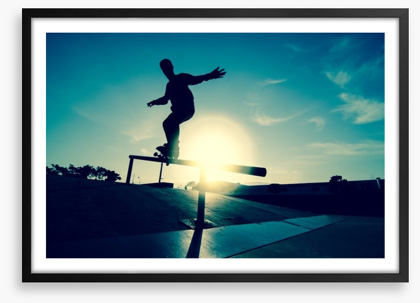 Skateboarder silhouette
