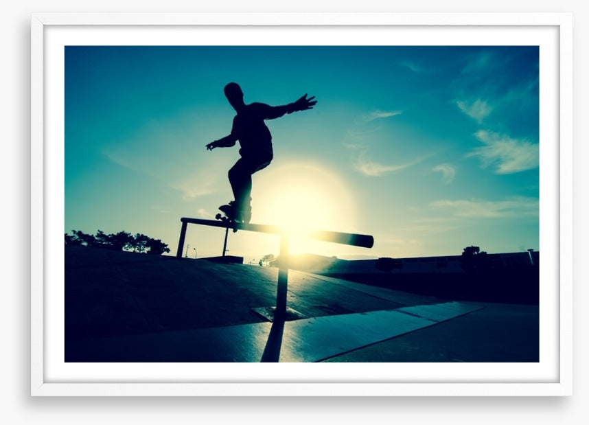 Skateboarder silhouette