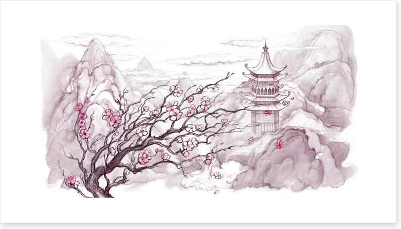 Temple in the mountains