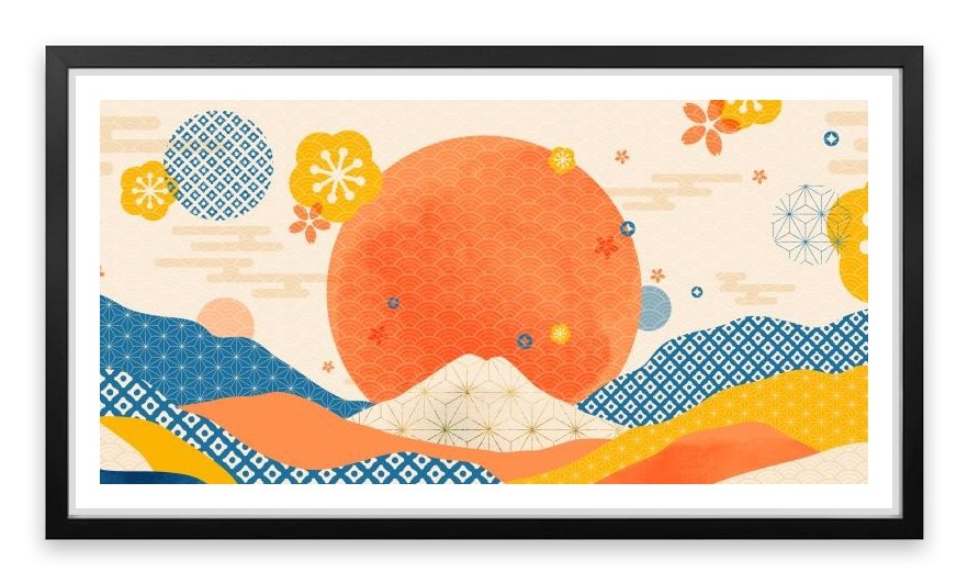 The sunset sea