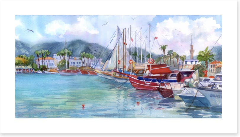 Yachts in the harbour