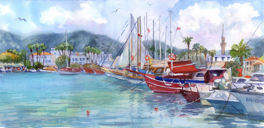 Yachts in the harbour
