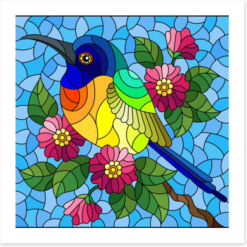 Blue sky bird window