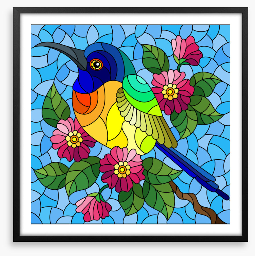 Blue sky bird window