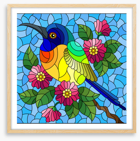 Blue sky bird window