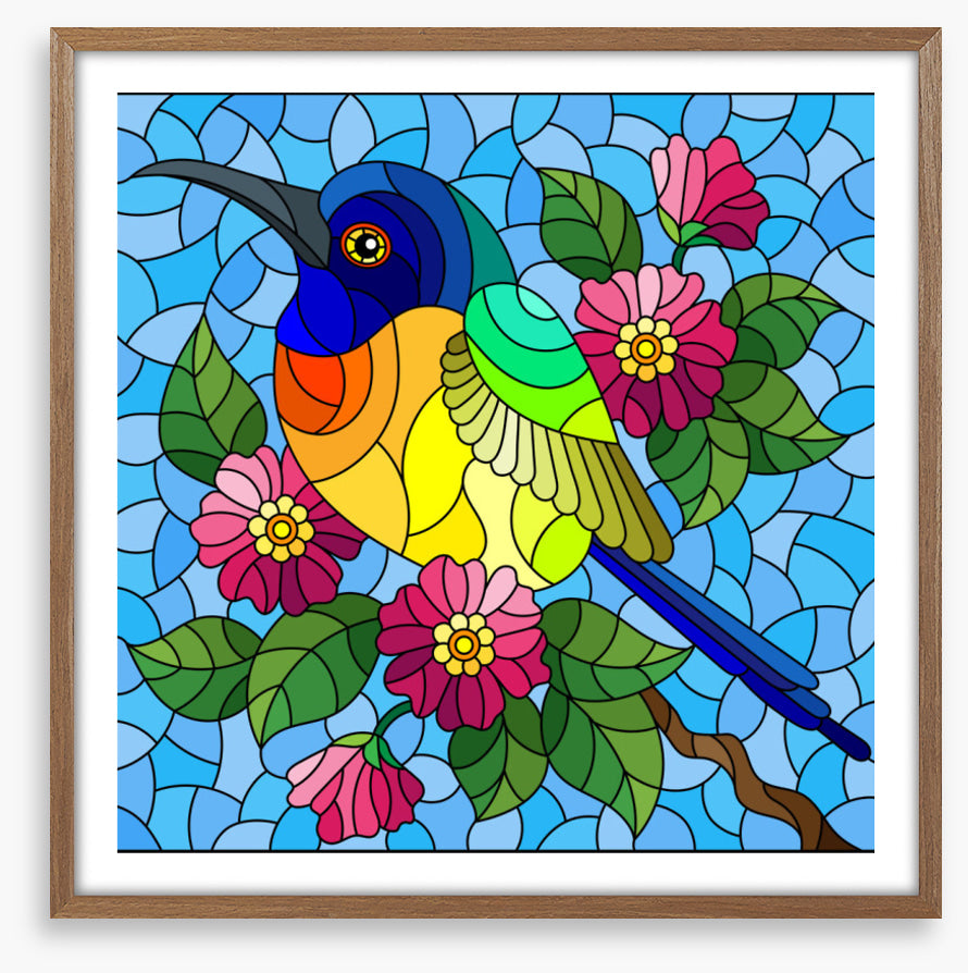 Blue sky bird window