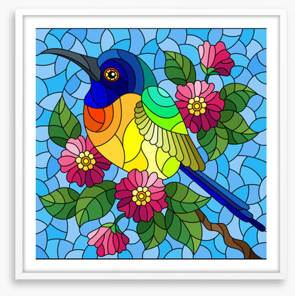 Blue sky bird window