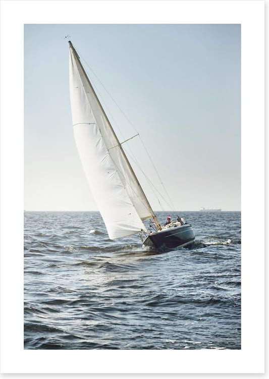 Heeled sloop