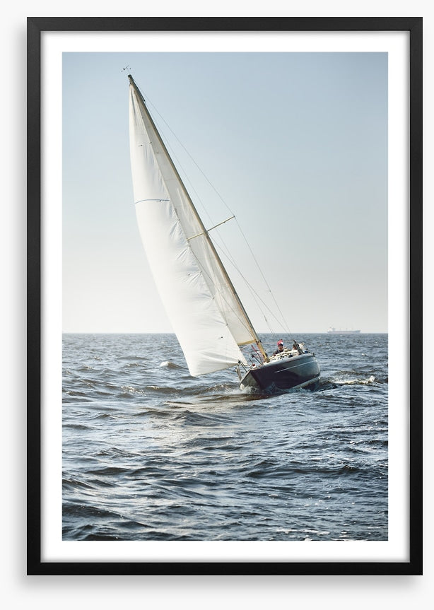 Heeled sloop