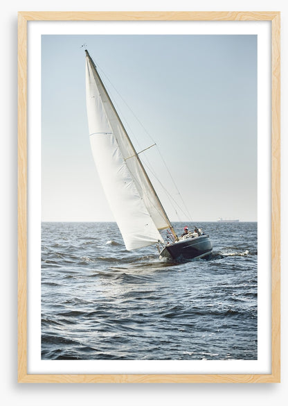 Heeled sloop