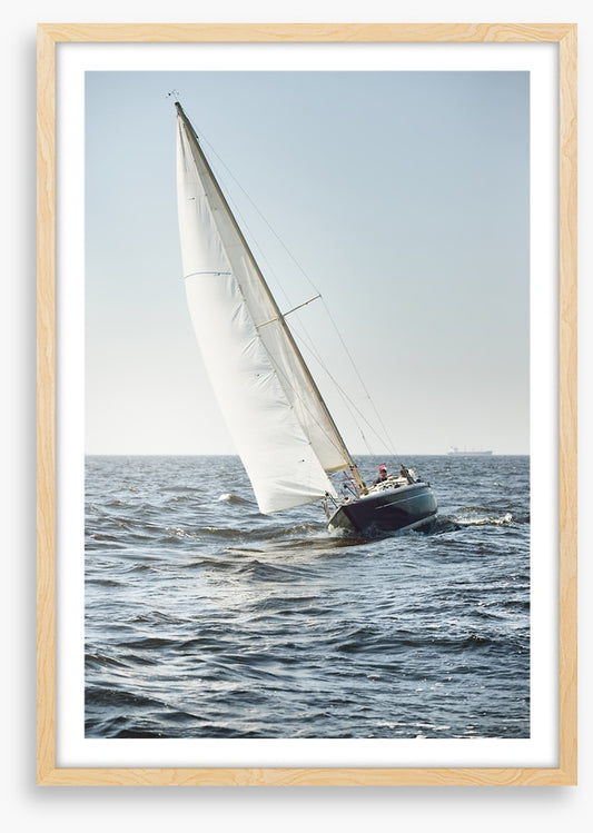Heeled sloop
