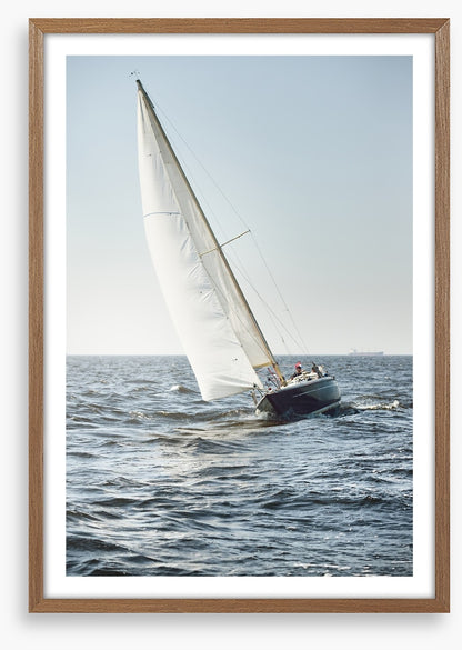 Heeled sloop