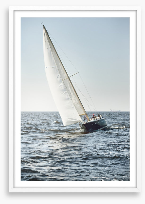 Heeled sloop