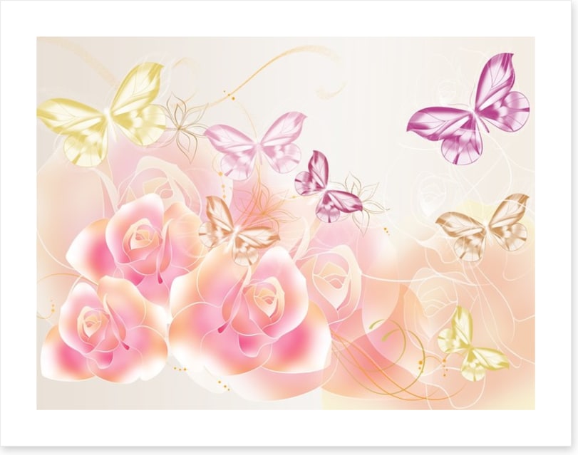 Pink petal buterflies