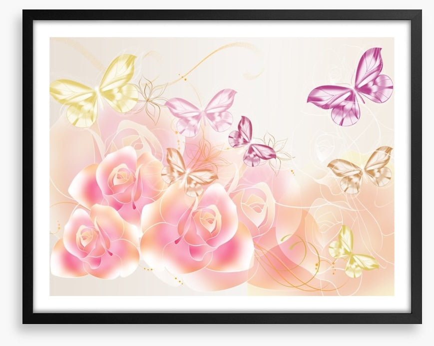 Pink petal buterflies