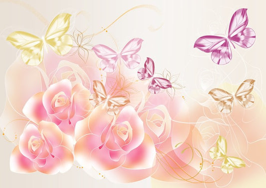 Pink petal buterflies