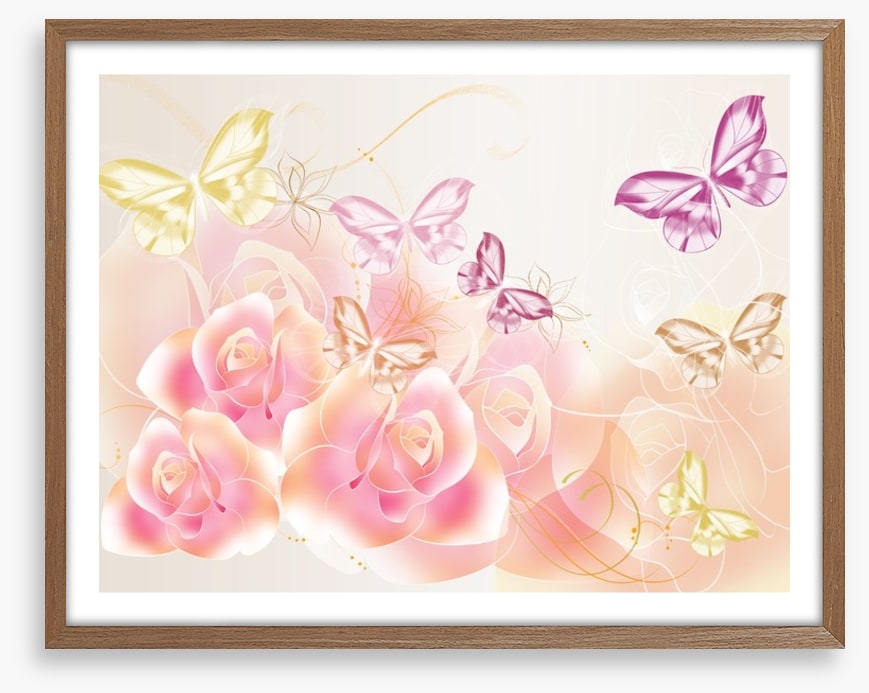 Pink petal buterflies