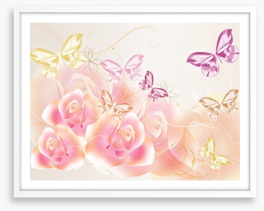 Pink petal buterflies