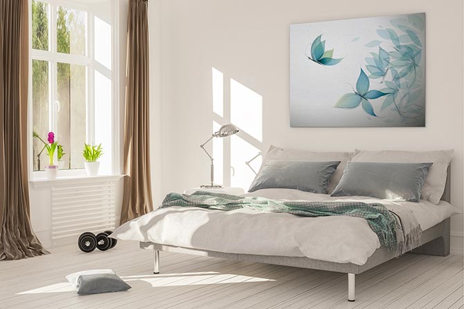 Azure butterfly leaves
